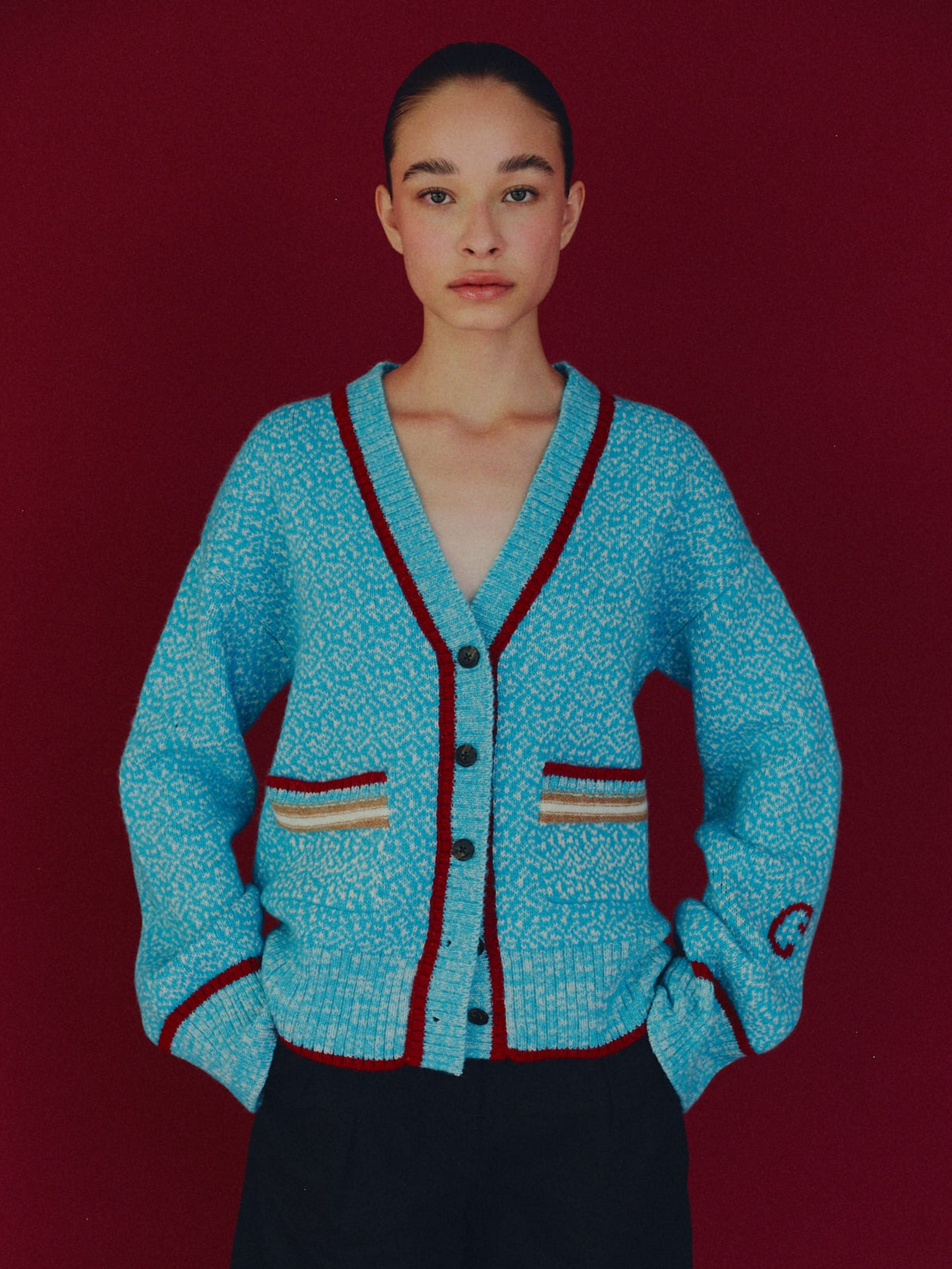 Gaia Cardigan Sky Light Blue