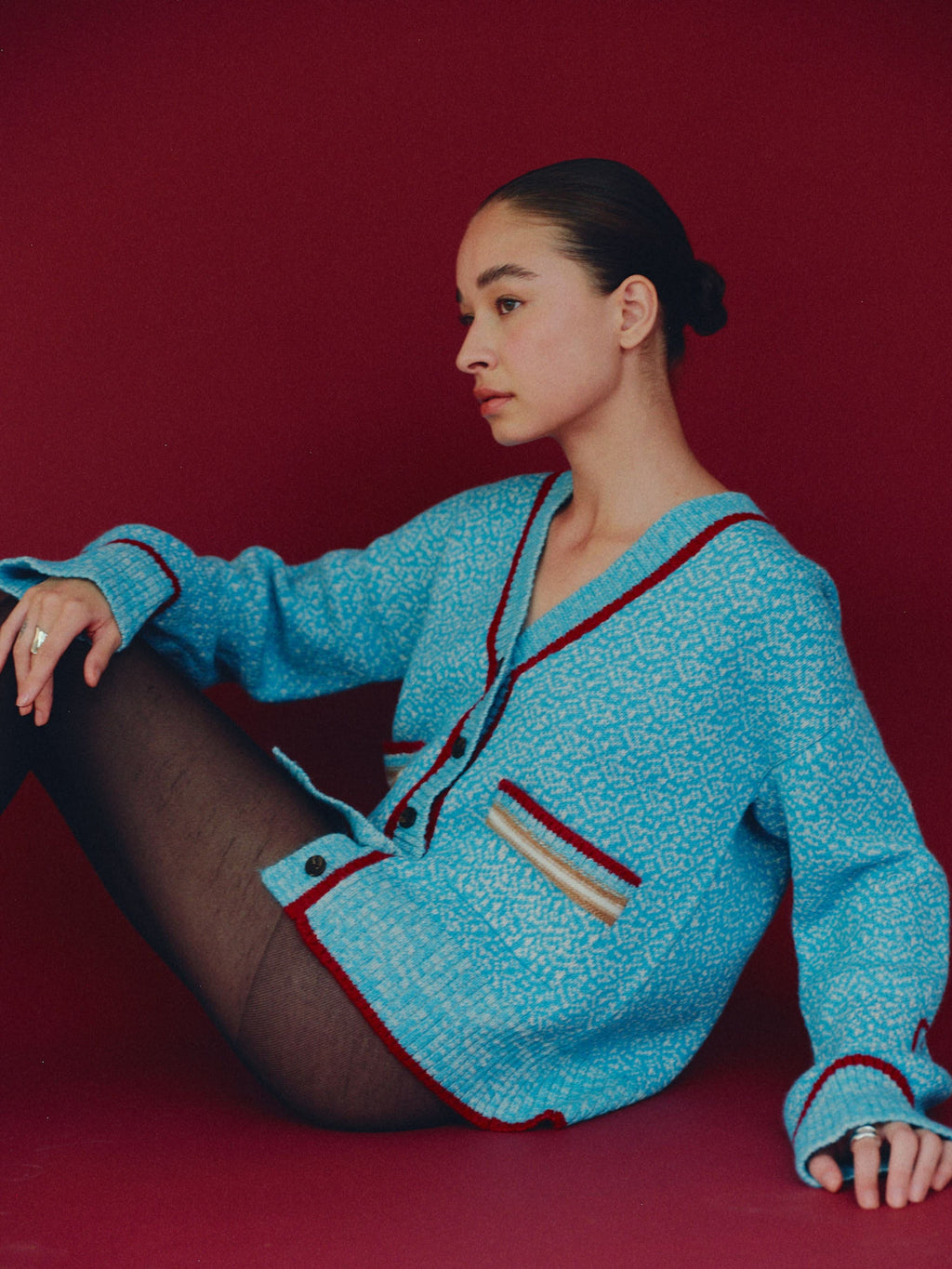 Gaia Cardigan Sky Light Blue