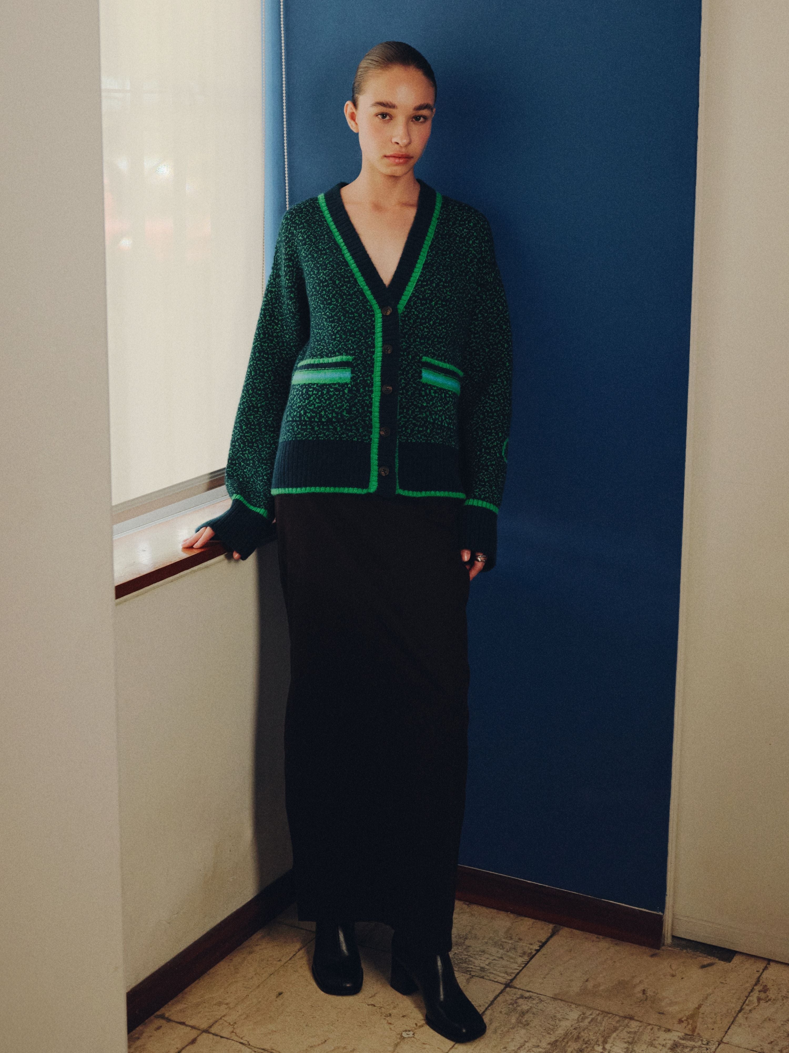 Gaia Cardigan Racing Green