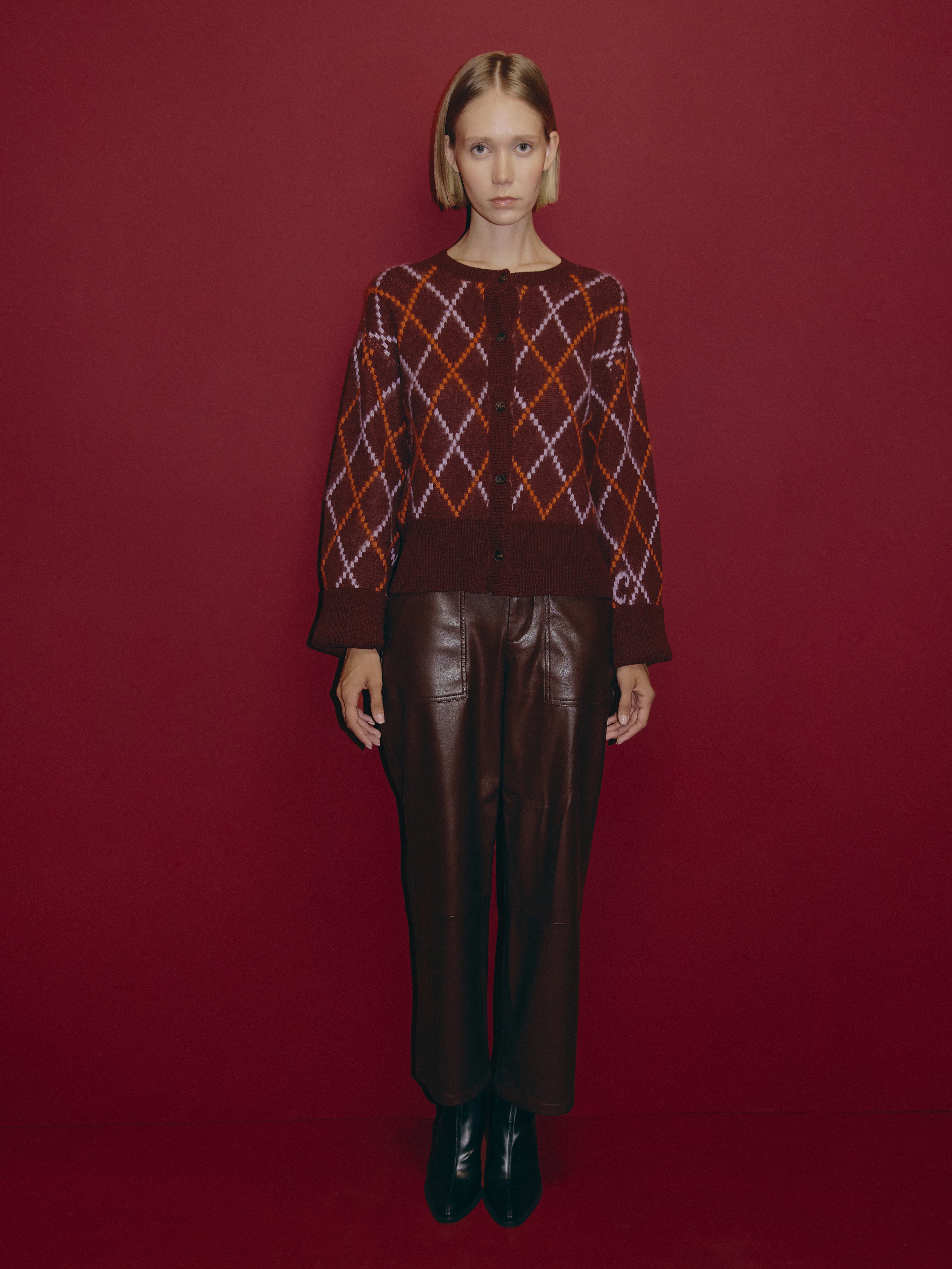 Guadalupe Cardigan Burgundy