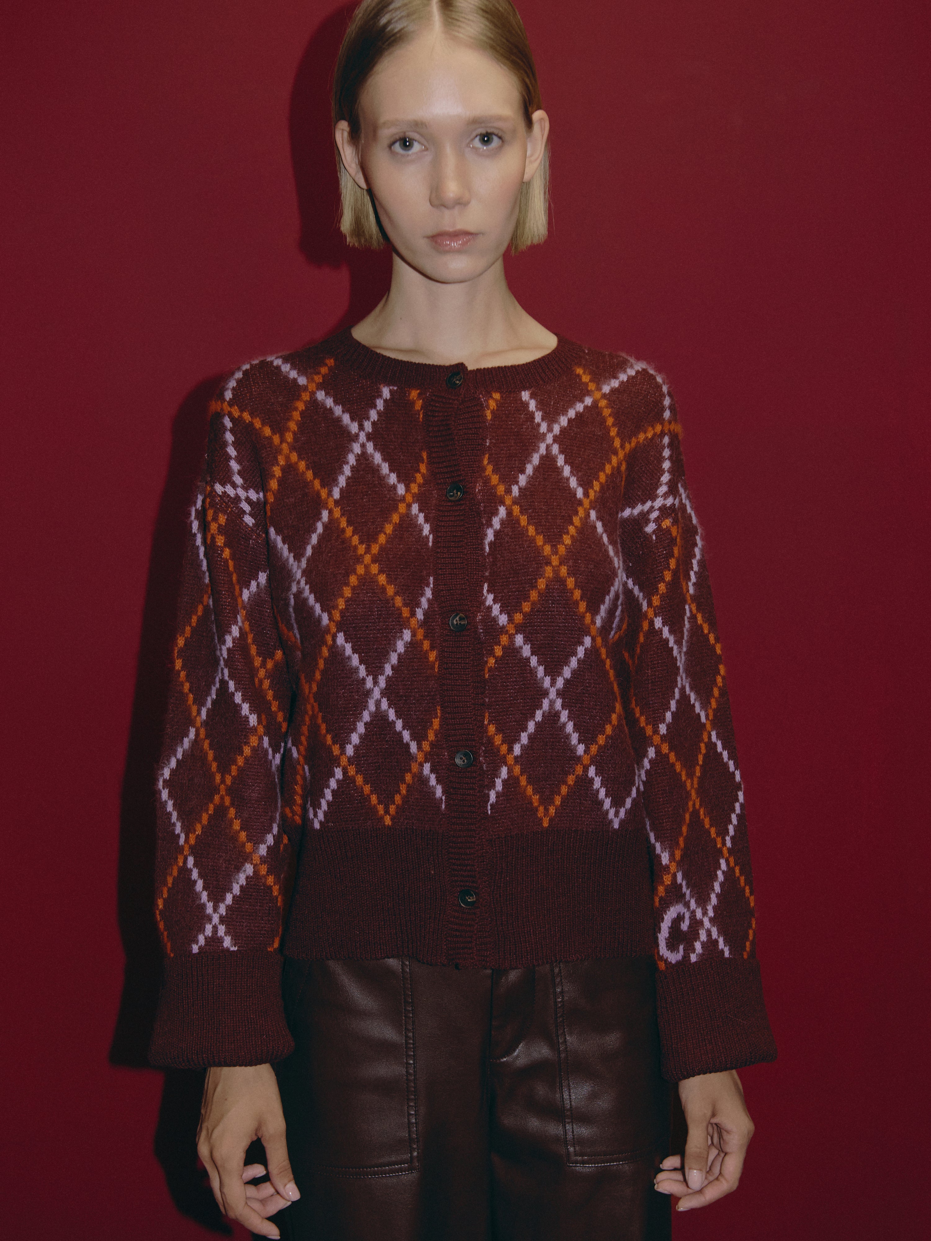 Guadalupe Cardigan Burgundy